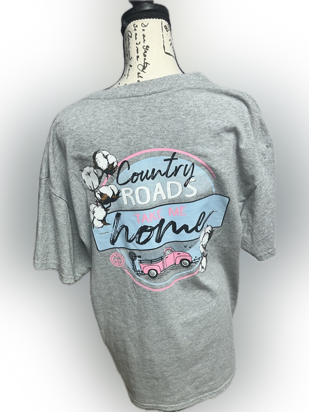 Girlie Girl Originals Gray Graphic Tee - Large - Picture 3 of 5